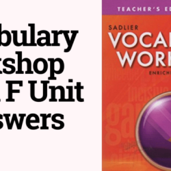 Vocabulary workshop level f unit 5 answers