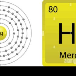 A mercury atom with 122 neutrons