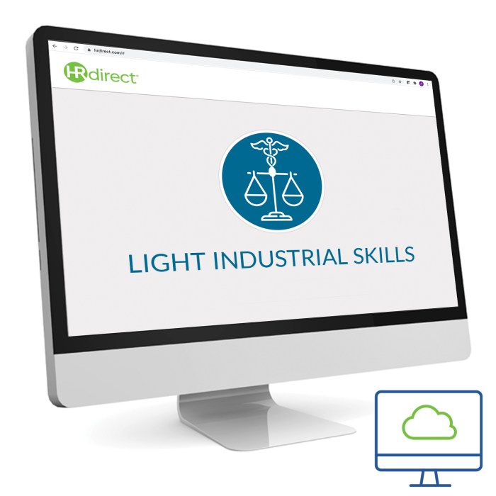 Skills evaluation test light industrial answers