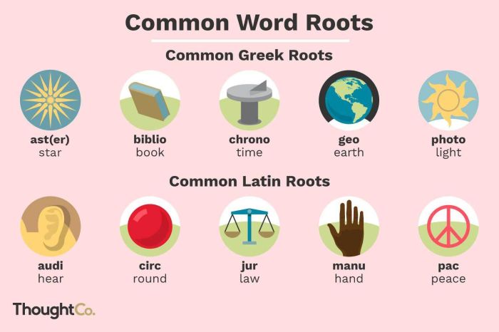 Latin and greek root word meaning match answer key